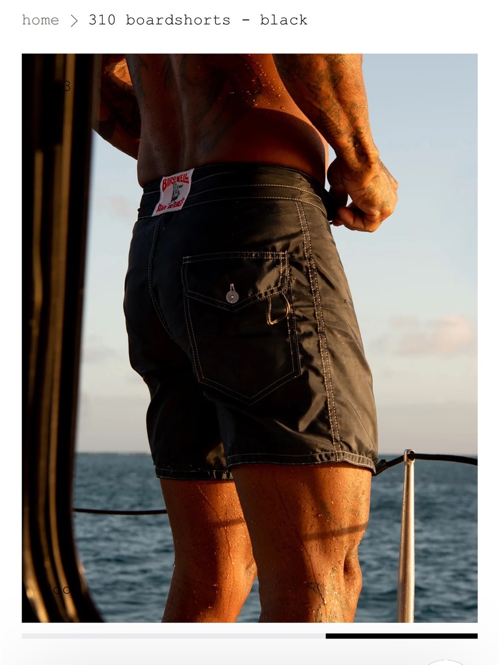 Bird Beach Britches Men's Black Boardshorts